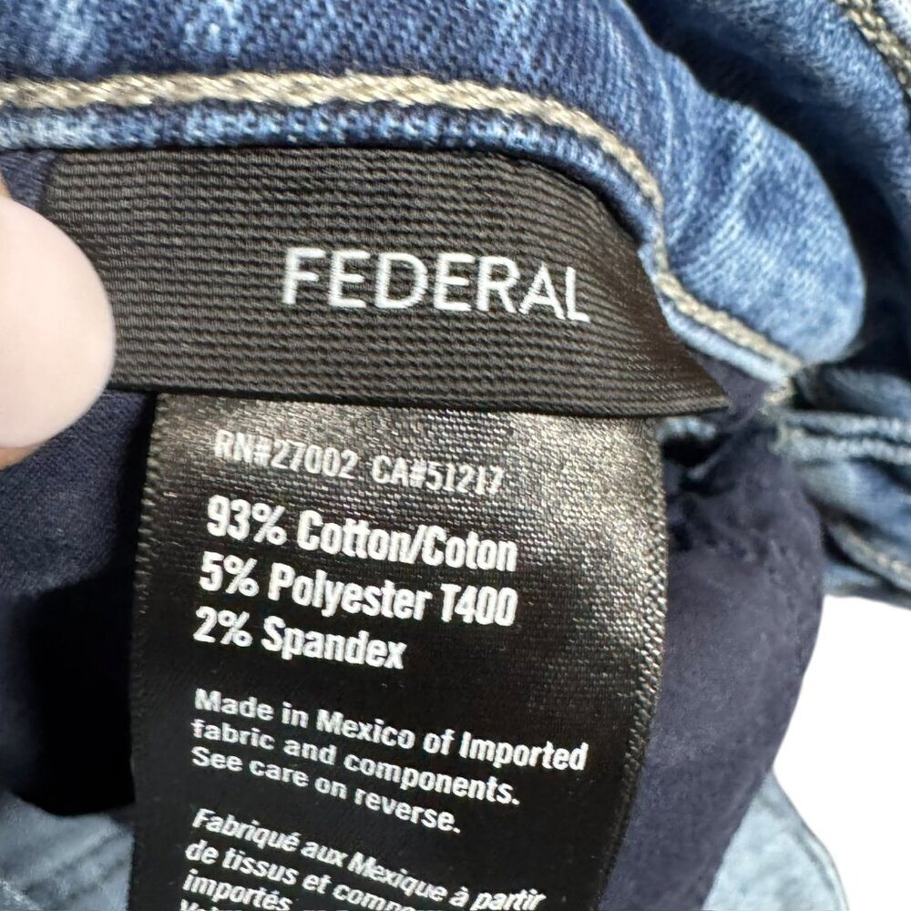 Paige Federal Slim Fit Jeans Men's 33 x 26 Stretch Closure 5 Pocket Denim - Picture 6 of 9